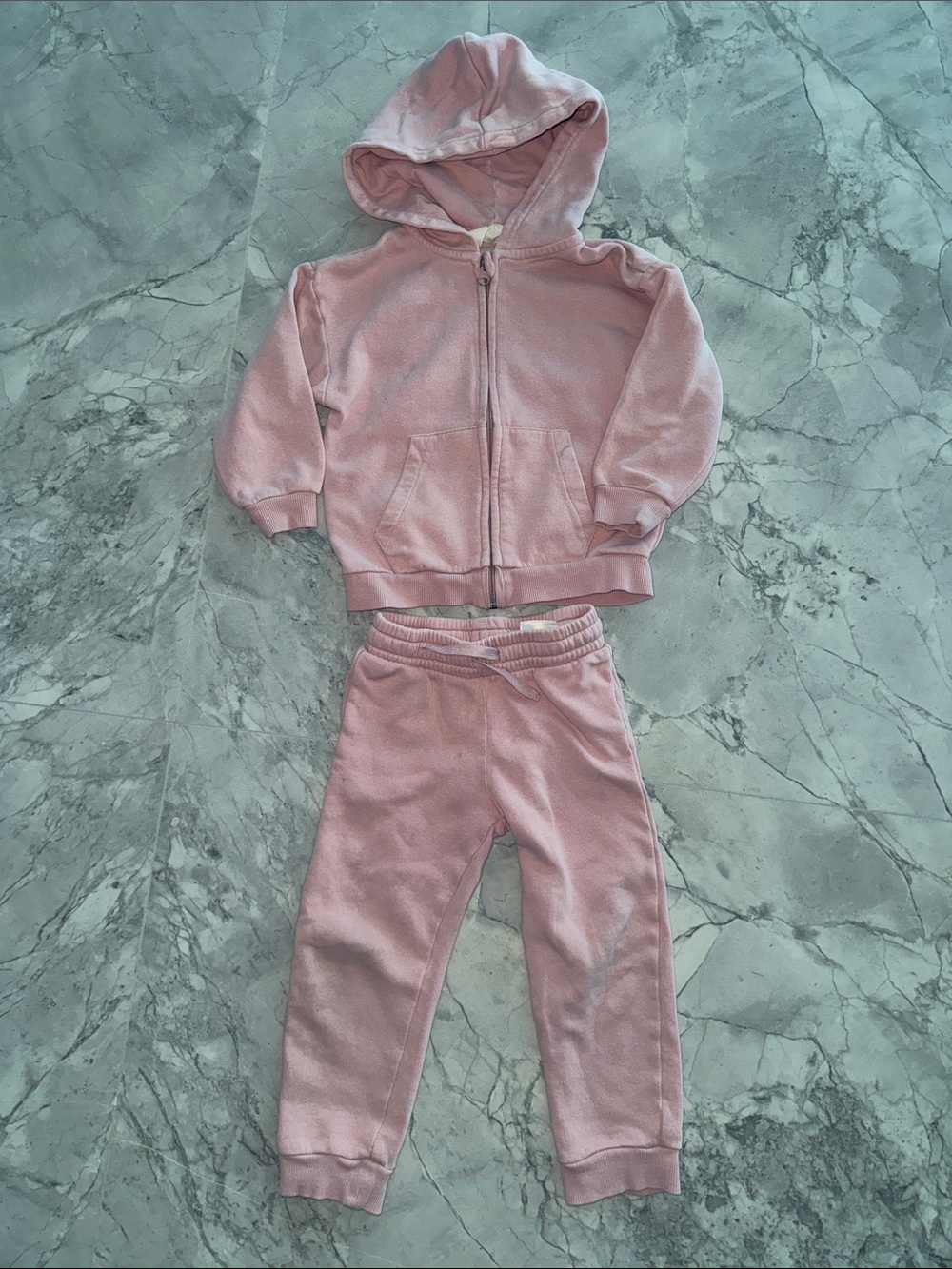 H&M Kids Pink Hooded Sweatshirt & Jogger Set